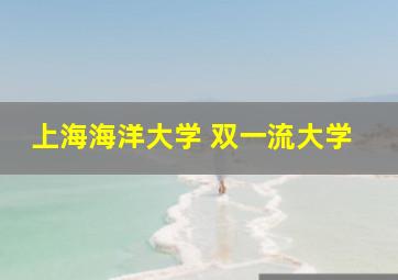 上海海洋大学 双一流大学